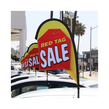 Ez Line 3-D Mini Teardrop Flag Kit W/ Window Clip 965